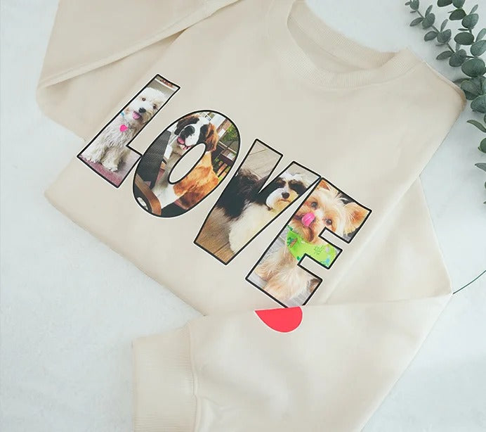Sweat-shirt à capuche personnalisé avec photo et nom d'animal de compagnie