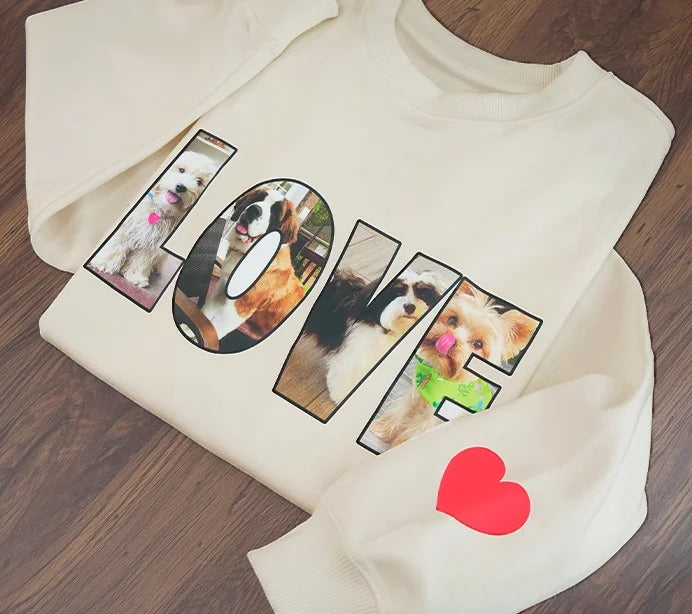 Sweat-shirt à capuche personnalisé avec photo et nom d'animal de compagnie