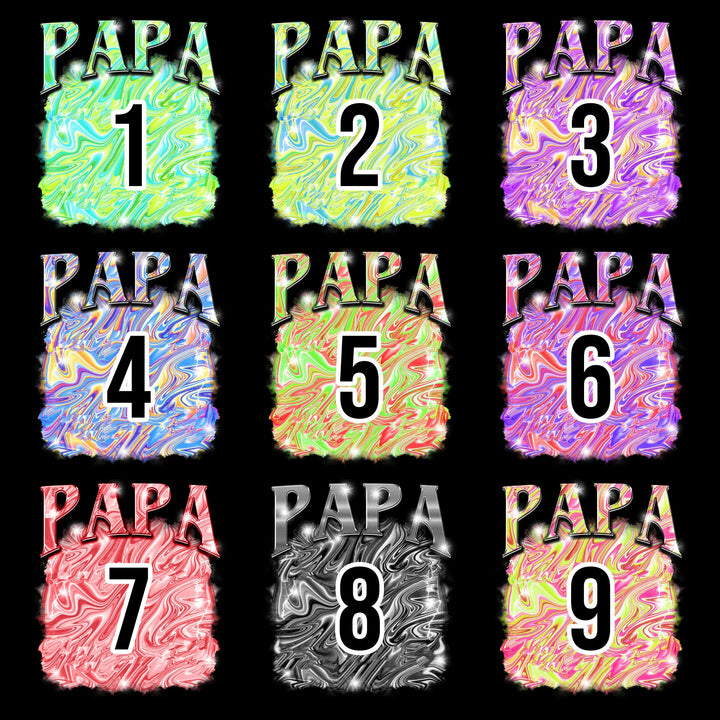 T-shirt vintage à imprimé rétro scintillant pour papa – Cadeau de fête des pères