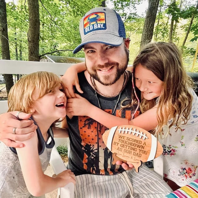 Panneau de football pour les papas - Nous avons marqué un touchdown en vous choisissant comme PAPA