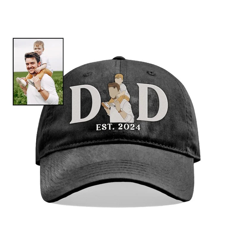Chapeau brodé personnalisé en couleur pour PAPA/PAPI/DAD
