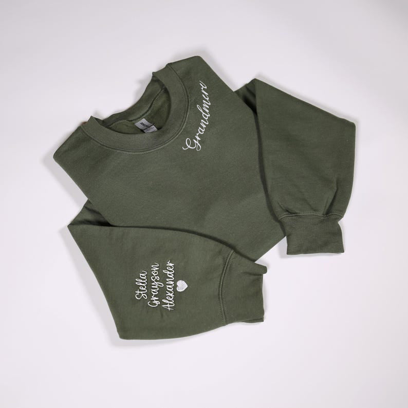 mama Sweat-shirt Personnalisé Brodé pour MAMAN avec le nom de l'enfant