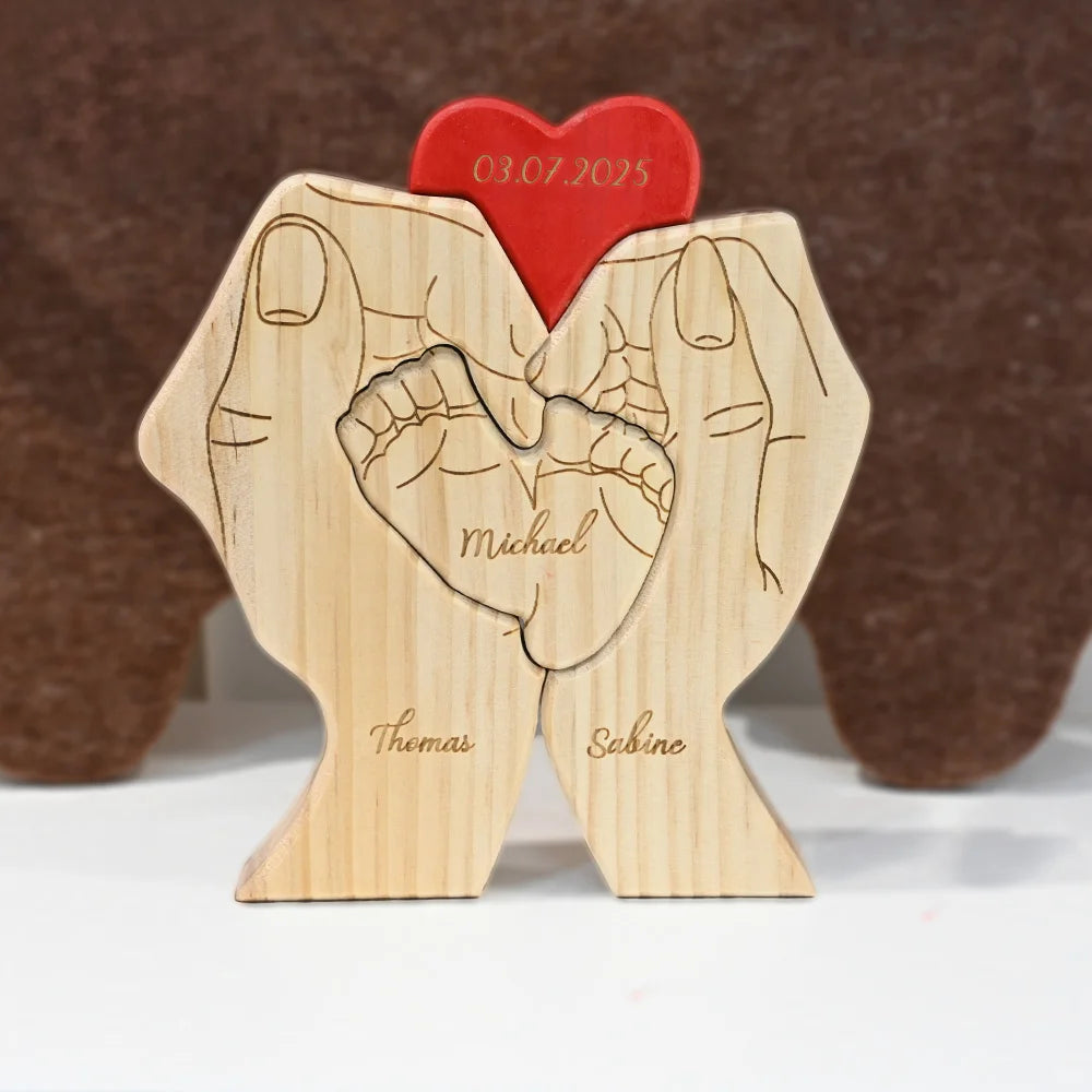 Puzzle Thème Faimilial Cadeau Anniversaire Fête des Mères pour Famille Nouveaux Parents