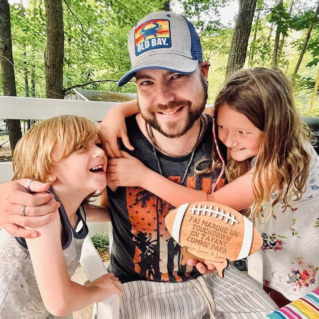 Panneau de football pour les papas - Nous avons marqué un touchdown en vous choisissant comme PAPA