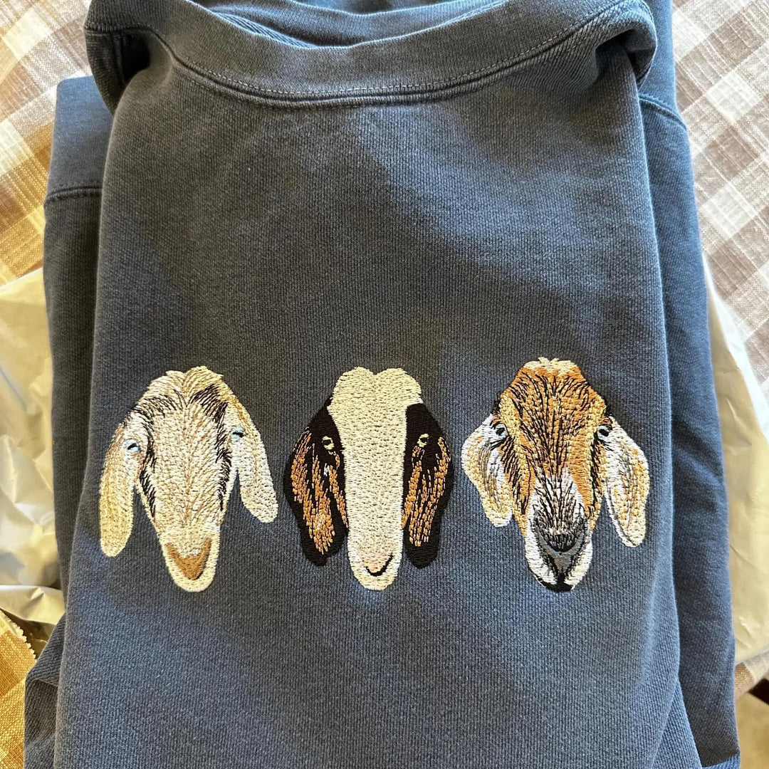 Sweat-shirt brodé avec visage de chien personnalisé