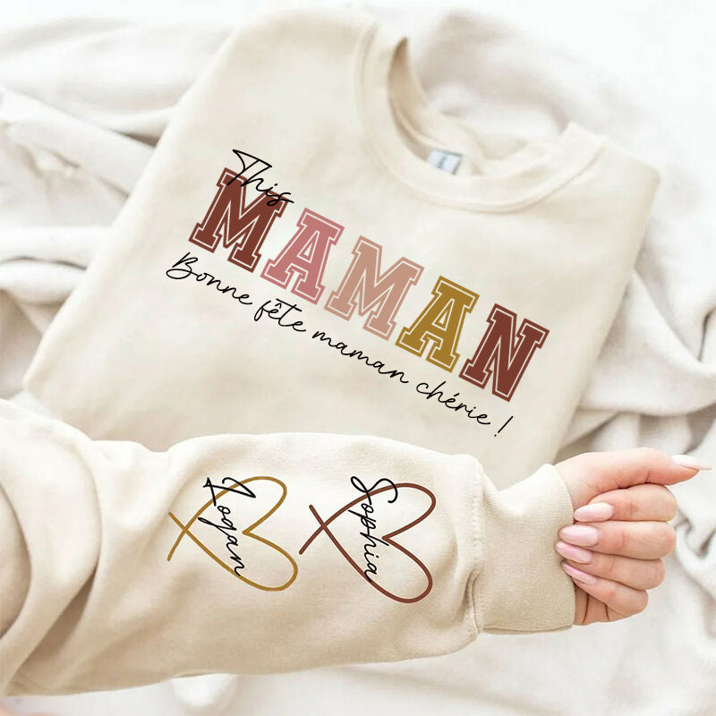 Sweat personnalisé Cadeau pour la fête des mères