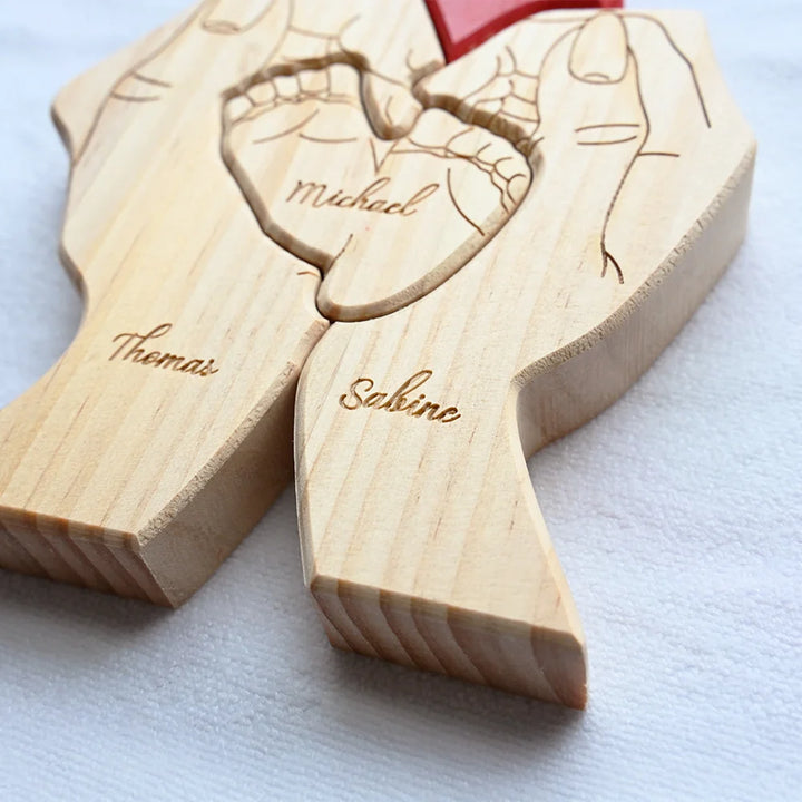 Puzzle Thème Faimilial Cadeau Anniversaire Fête des Mères pour Famille Nouveaux Parents