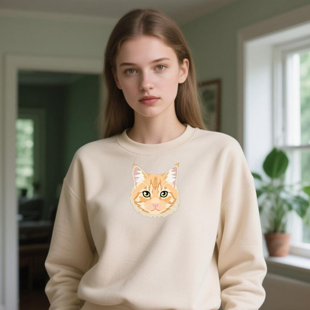 T-shirt sweat avec imprimé portrait d'animal,chat/chien