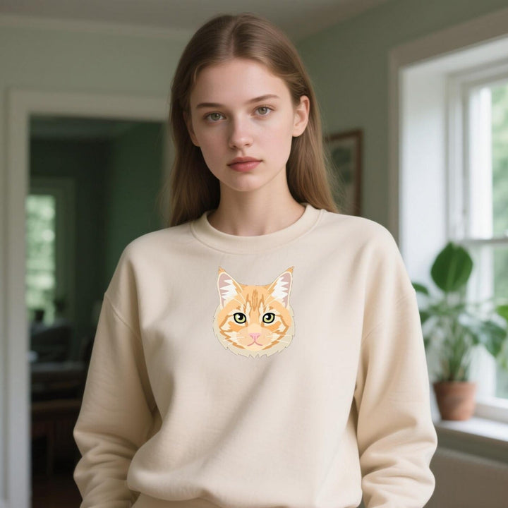 T-shirt sweat avec imprimé portrait d'animal,chat/chien