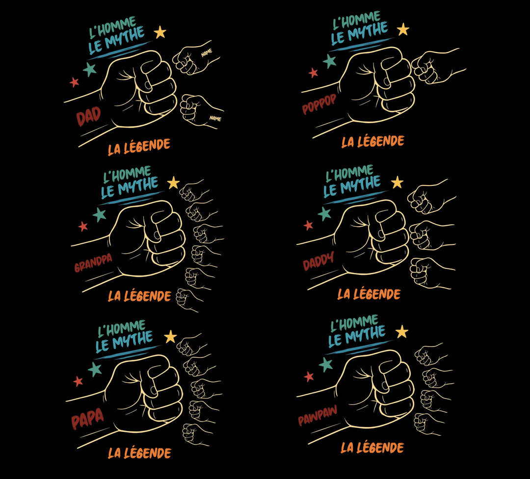 Sweat-shirt personnalisé main dans la main avec prénoms d'enfants