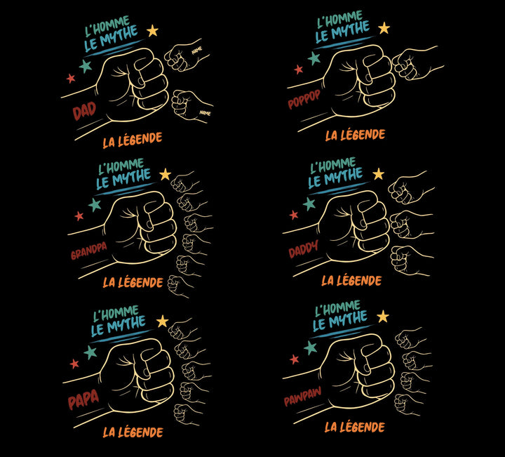 Sweat-shirt personnalisé main dans la main avec prénoms d'enfants