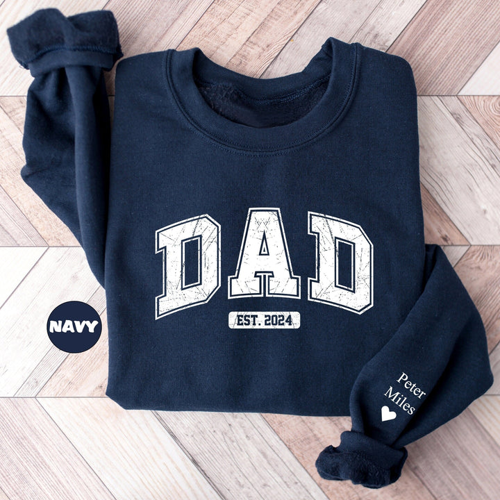 Sweat-shirt imprimé texte papa/papy/dad, cadeau fête des pères