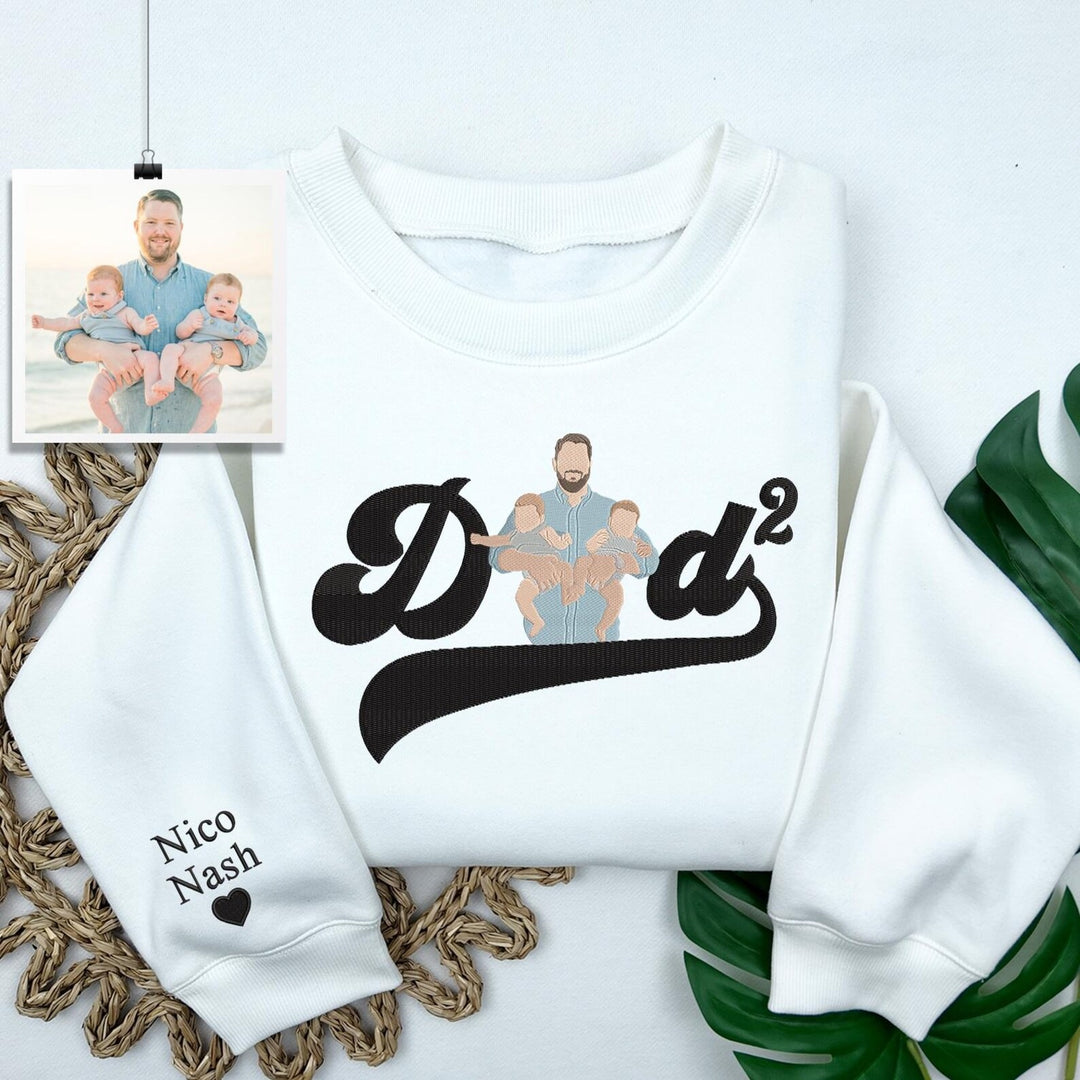 Sweat-shirt personnalisé brodé avec photo pour PAPA/PAPY🎁