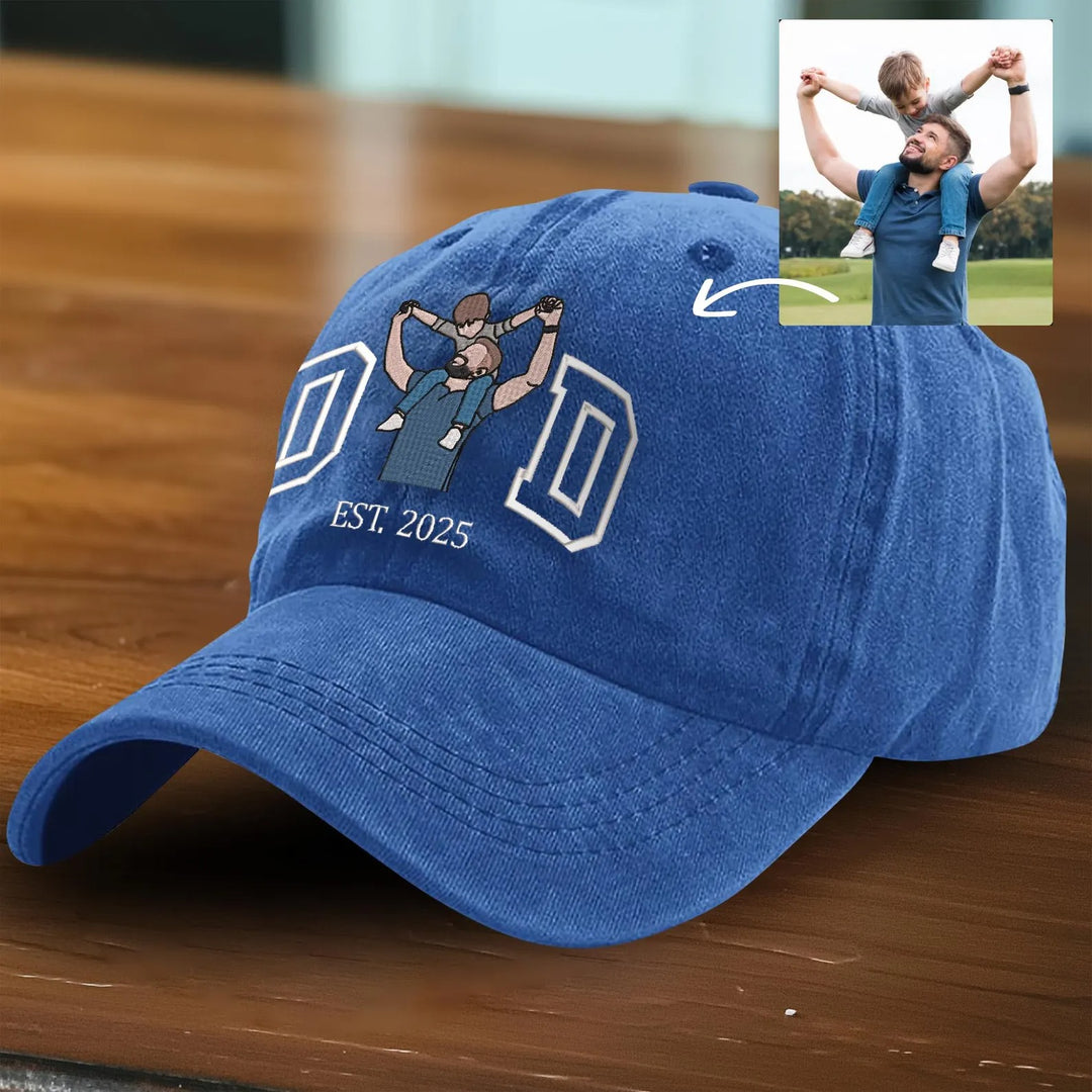Chapeau brodé personnalisé en couleur pour PAPA/PAPI