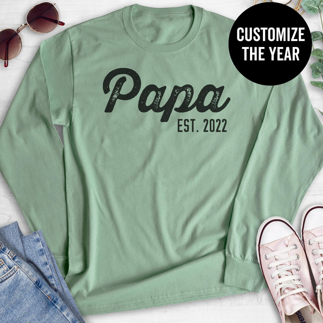 Sweat-shirt imprimé texte papa/papy, cadeau fête des pères