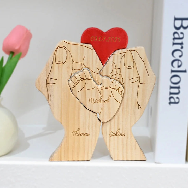Puzzle Thème Faimilial Cadeau Anniversaire Fête des Mères pour Famille Nouveaux Parents