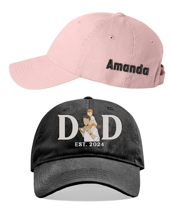 Chapeau brodé personnalisé en couleur pour PAPA/PAPI/DAD