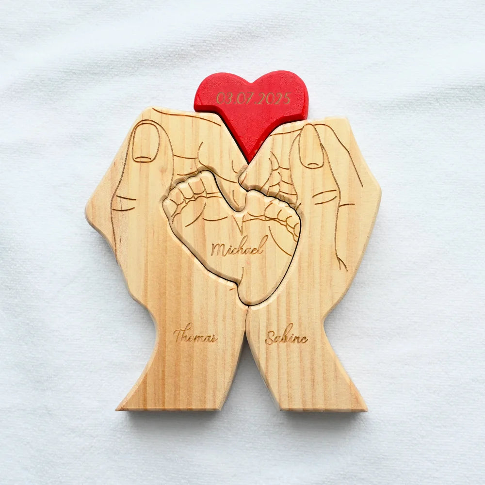 Puzzle Thème Faimilial Cadeau Anniversaire Fête des Mères pour Famille Nouveaux Parents