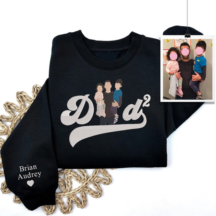 Sweat-shirt personnalisé brodé avec photo pour PAPA/PAPY🎁