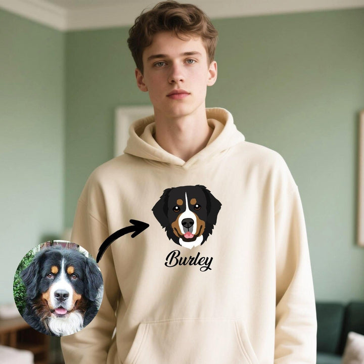 T-shirt sweat avec imprimé portrait d'animal,chat/chien