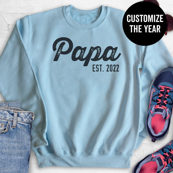 Sweat-shirt imprimé texte papa/papy, cadeau fête des pères