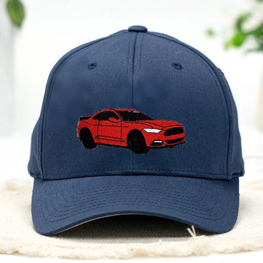 Bonnet brodé photo voiture pour PAPA