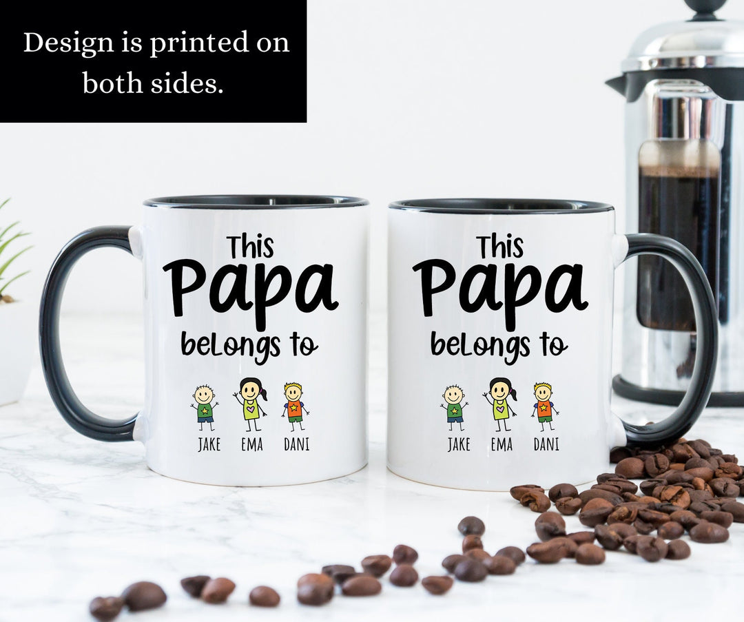Ce Papa Appartient À, tasse à café PAPA personnalisée