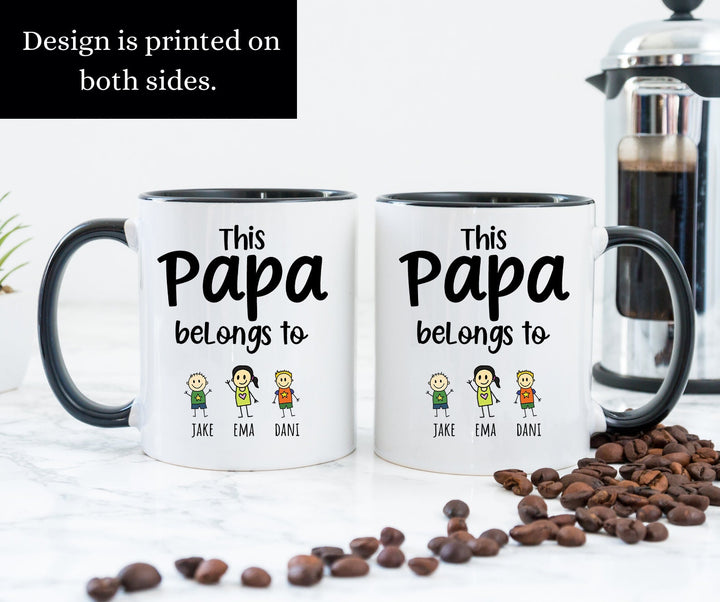 Ce Papa Appartient À, tasse à café PAPA personnalisée