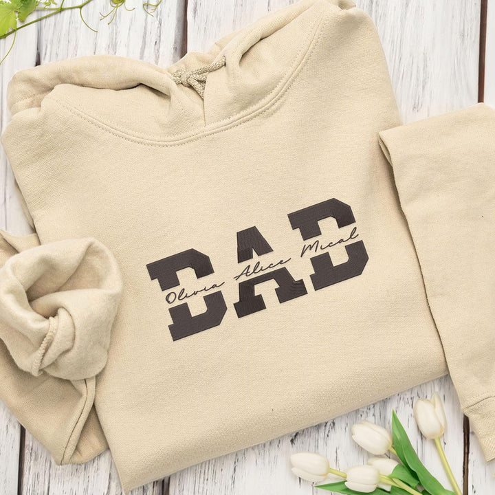 Sweat-shirt brodé personnalisé de PAPA