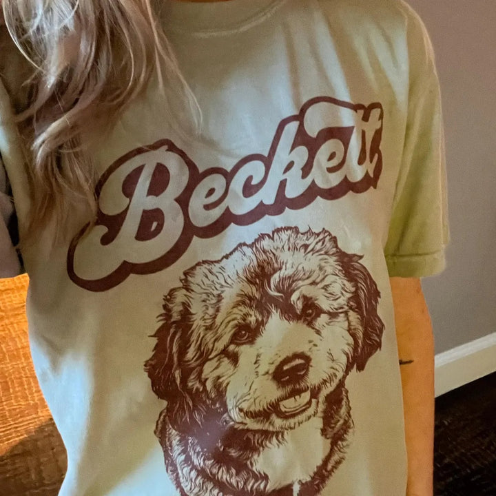 T-shirt personnalisé pour chien/chat de compagnie/vintage