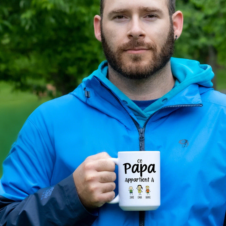 Ce Papa Appartient À, tasse à café PAPA personnalisée