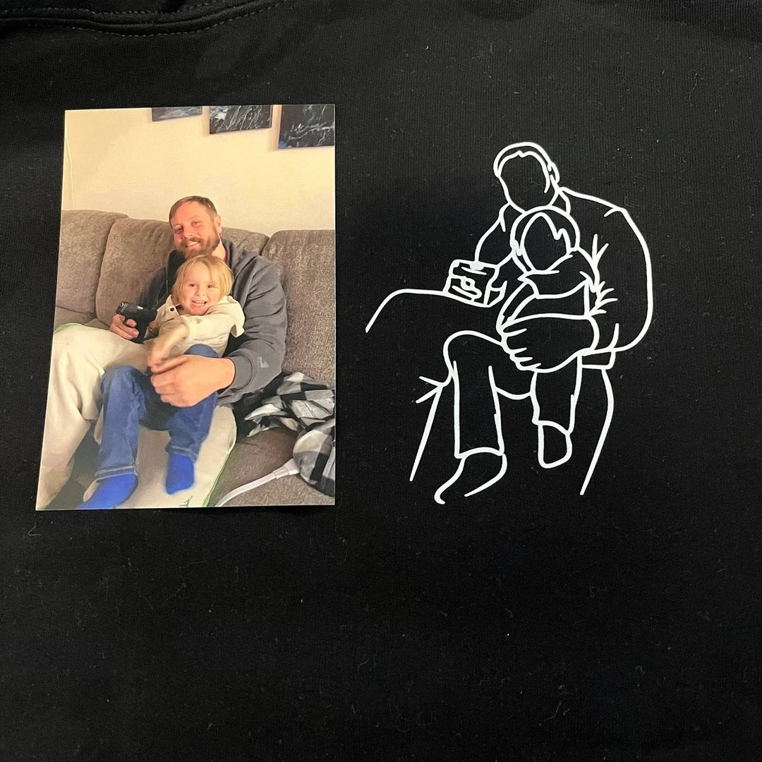 Sweat-shirt imprimé photo pour papa/papy/dad，fête des pères