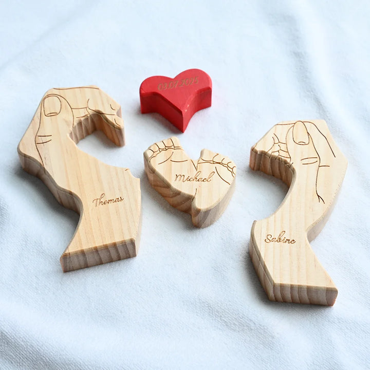 Puzzle Thème Faimilial Cadeau Anniversaire Fête des Mères pour Famille Nouveaux Parents