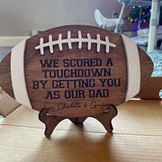 Panneau de football pour les papas - Nous avons marqué un touchdown en vous choisissant comme PAPA