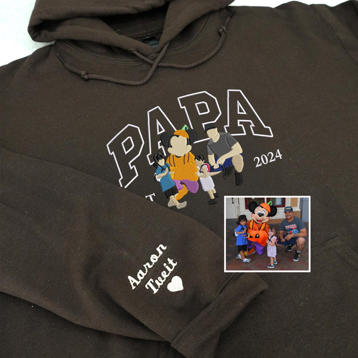 Sweat à capuche/t-shirt/sweat-shirt brodé pour PAPA