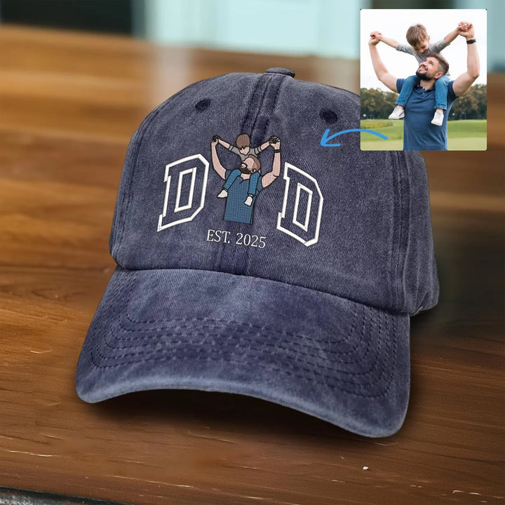 Chapeau brodé personnalisé en couleur pour PAPA/PAPI