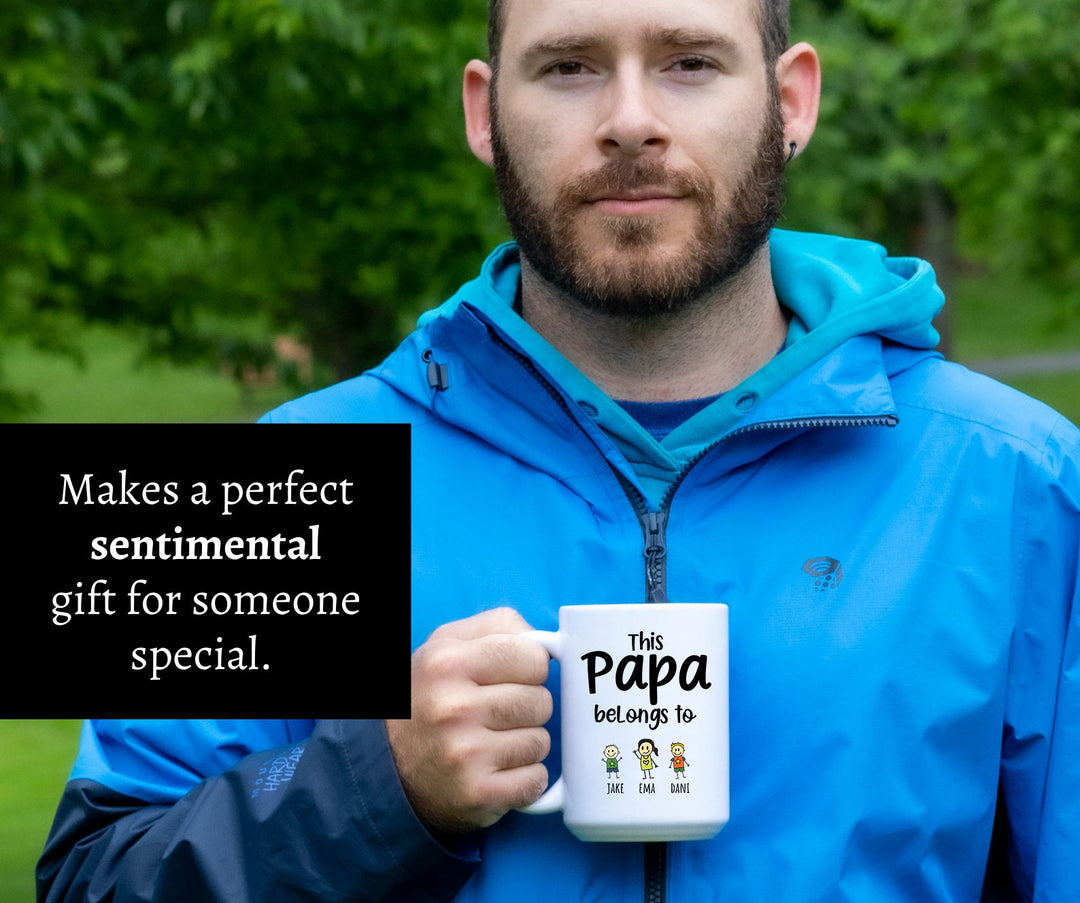 Ce Papa Appartient À, tasse à café PAPA personnalisée