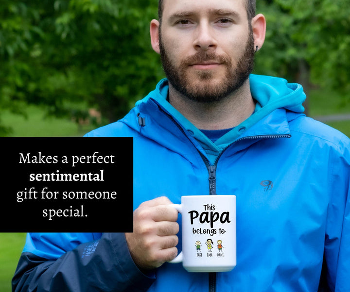 Ce Papa Appartient À, tasse à café PAPA personnalisée