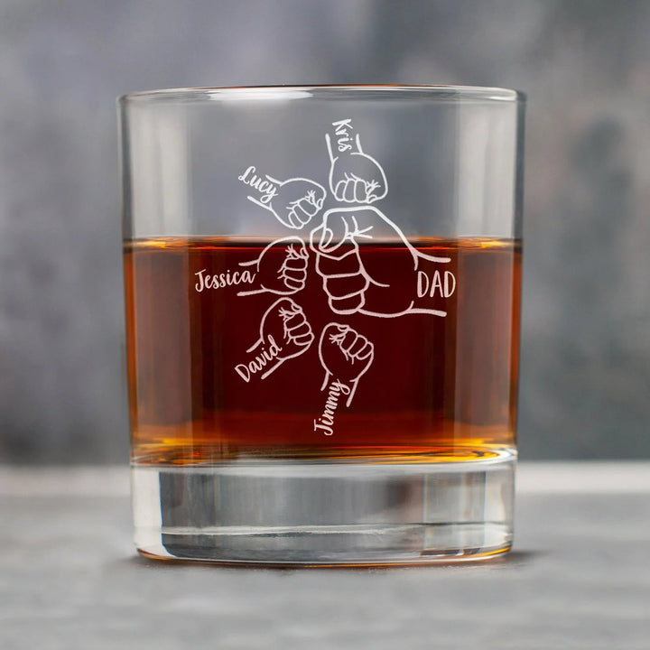 Verres à whisky personnalisés pour la fête des pères – Nom de l'enfant personnalisé sur verre à whisky