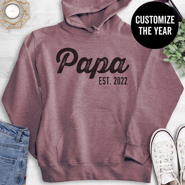 Sweat-shirt imprimé texte papa/papy, cadeau fête des pères