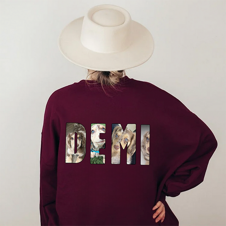 Sweat-shirt à capuche personnalisé avec photo et nom d'animal de compagnie