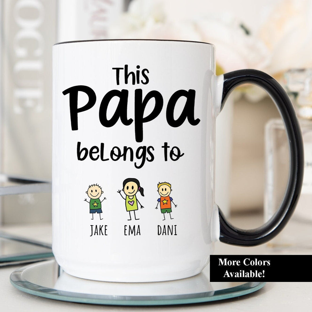 Ce Papa Appartient À, tasse à café PAPA personnalisée