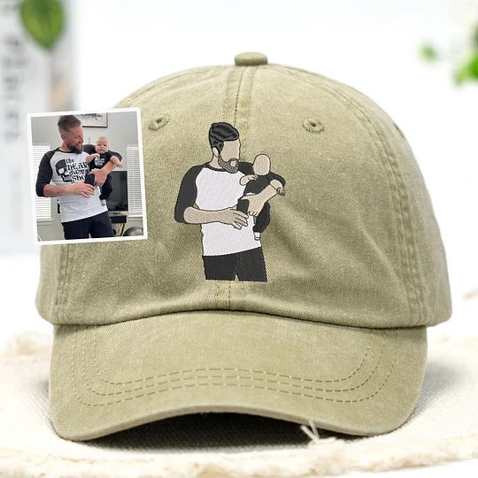 Chapeau brodé personnalisé en couleur pour PAPA, cadeau de fête des pères