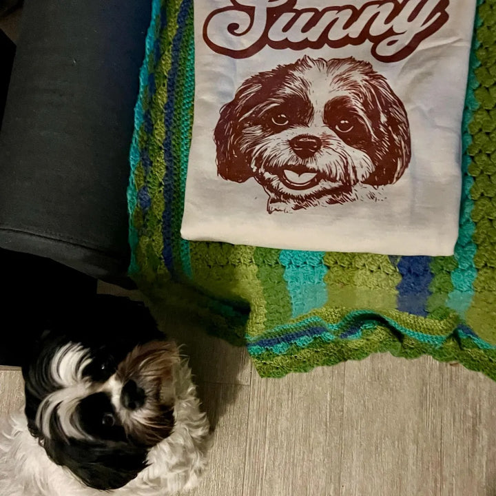 T-shirt personnalisé pour chien/chat de compagnie/vintage