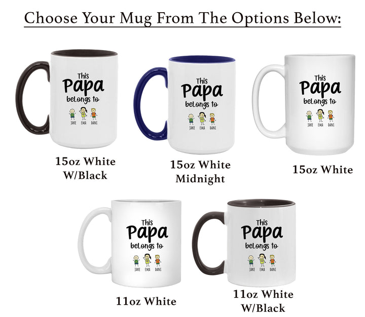 Ce Papa Appartient À, tasse à café PAPA personnalisée