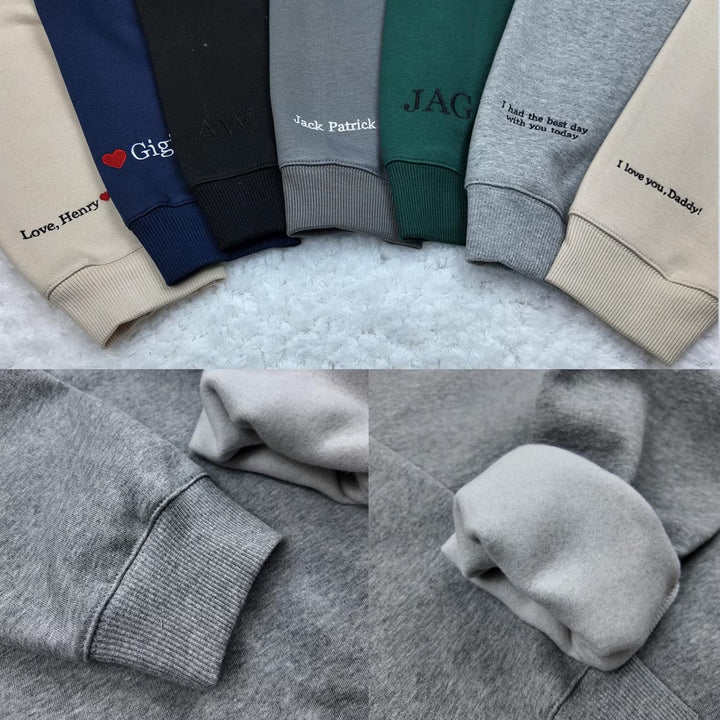 Sweat-shirt personnalisé brodé avec photo pour PAPA