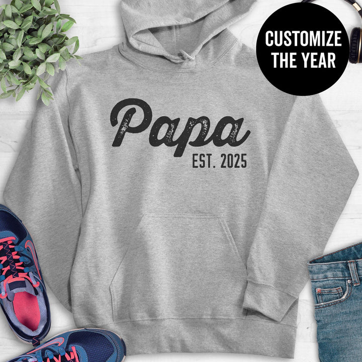 Sweat-shirt imprimé texte papa/papy, cadeau fête des pères