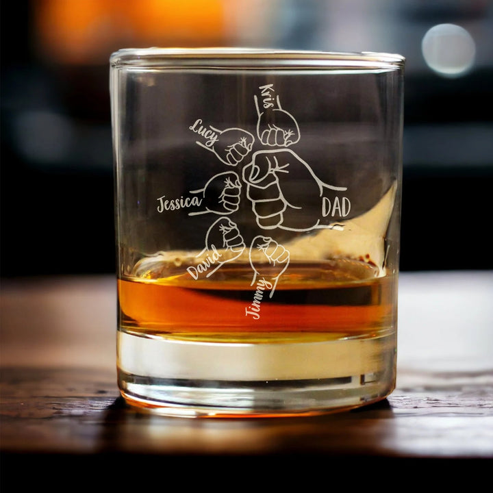 Verres à whisky personnalisés pour la fête des pères – Nom de l'enfant personnalisé sur verre à whisky