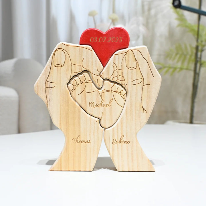 Puzzle Thème Faimilial Cadeau Anniversaire Fête des Mères pour Famille Nouveaux Parents
