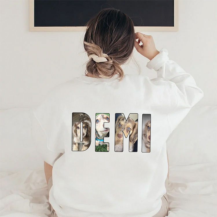 Sweat-shirt à capuche personnalisé avec photo et nom d'animal de compagnie
